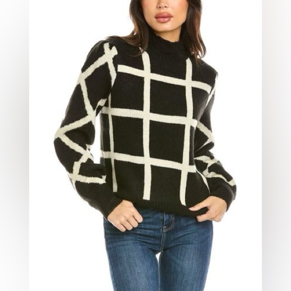 Lost & Wander - sweater black and white off the grid